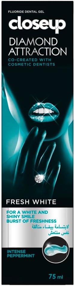 Closeup Diamond Attraction Fresh White Toothpaste Intense Peppermint 75 ml