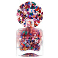 Nails Inc We Love Pink Kissing in Kensington Rainbow Heart Confetti Nail Topper