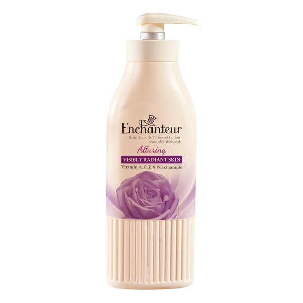 Enchanteur Alluring Hand & Body Lotion Satin Smooth Vitamin A, C, E & Niacinamide 500 mL
