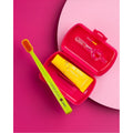 Curaprox Oral Care Essential Travel Set Magenta, CS 5460 Toothbrush, Be You Toothpaste, Interdental Brushes