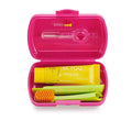 Curaprox Oral Care Essential Travel Set Magenta, CS 5460 Toothbrush, Be You Toothpaste, Interdental Brushes