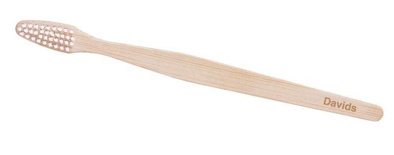 Davids Bamboo Toothbrush Soft Adult BPA-Free Plant-Derived Bristles Single