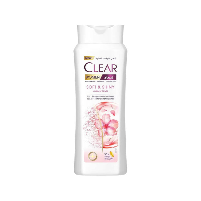 Clear Women's Smooth & Shine Shampoo, Anti-Dandruff Scalp Care, 600 ml