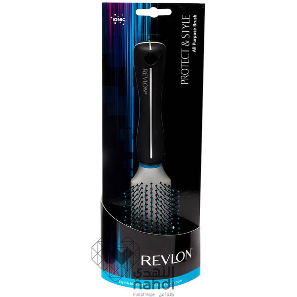 Revlon Protect & Style All-Purpose Hair Brush Ionic Conditioning Round-Tipped Bristles, 1 Piece