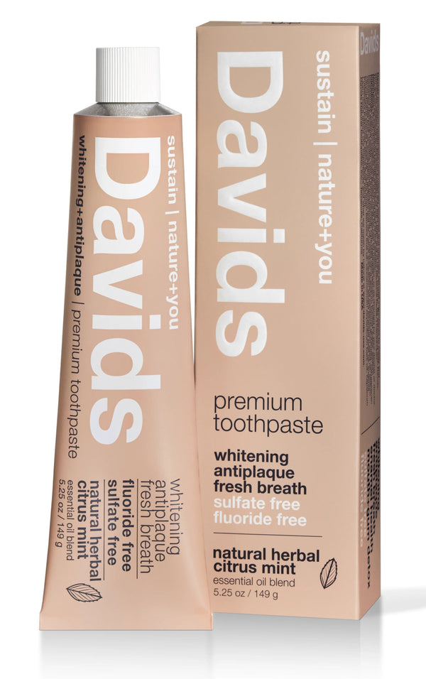 Davids Premium Toothpaste Herbal Citrus Mint Fluoride-Free 149 g