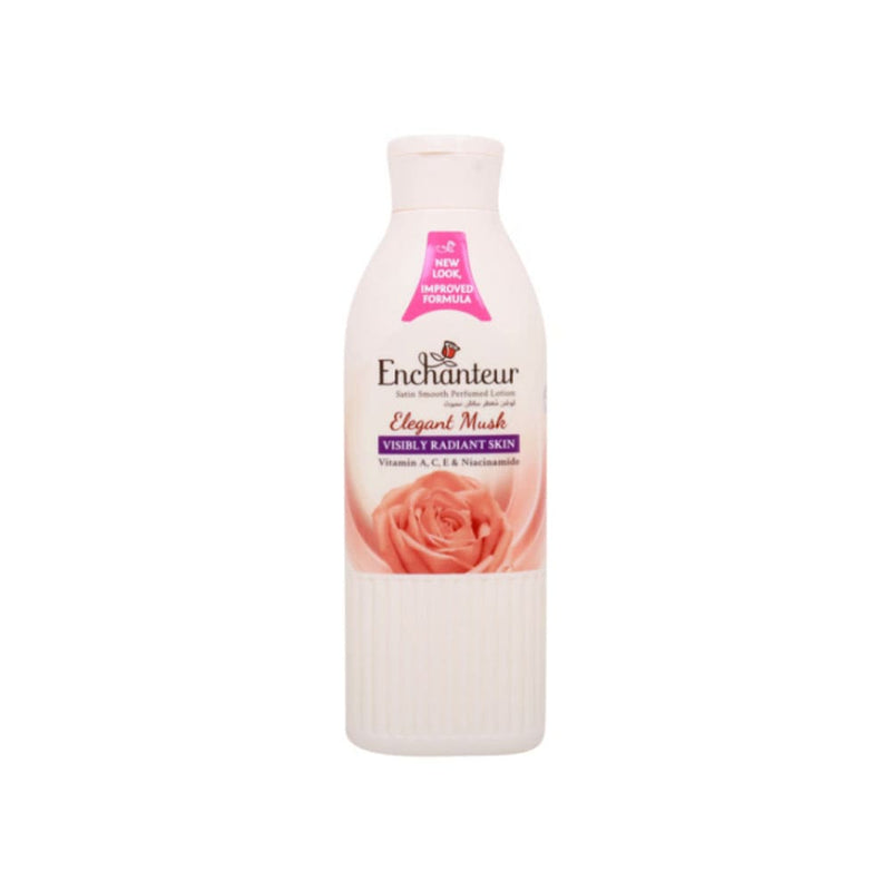 Enchanteur Satin Smooth Elegant Musk Body Lotion Lightweight Moisturizer 250 ml
