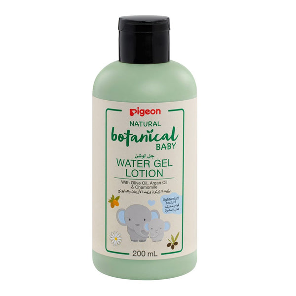 Pigeon Natural Botanical Baby Water Gel Lotion Lightweight Moisturizer Argan Olive Chamomile 200 ml