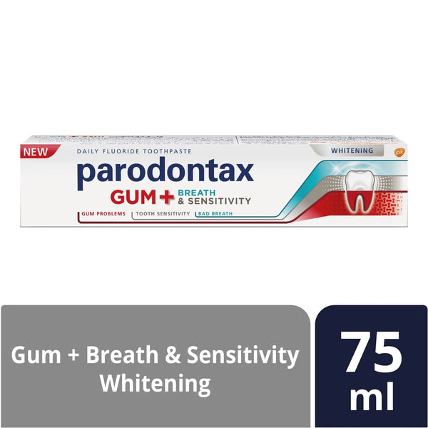 Parodontax GUM+ Toothpaste Fluoride Formula Breath & Sensitivity Care Brightening 75 ml