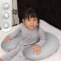Moon Feeding Pillow Bamboo Rayon Cover Grey