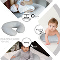 Moon Feeding Pillow Bamboo Rayon Cover Grey