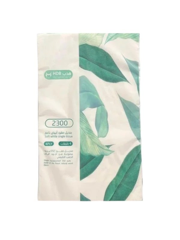 HDB Soft White 4-Ply Tissues, Easy-Hanging Design, 575 Pulls