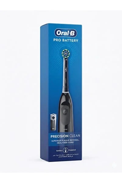 Oral-B Precision Clean Battery Toothbrush, Round Brush Head, 2 AA Batteries Included