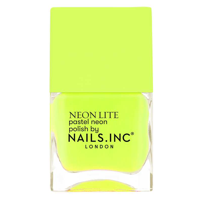 Nails Inc Neon Lite Sunlight Square Neon Pastel Yellow Nail Polish
