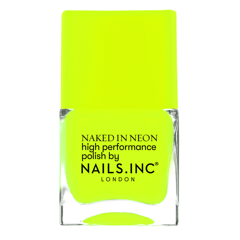 Nails Inc Knightriders Street Neon Green Nail Polish, Full-Pigment Formula