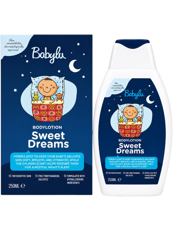 Babylu Sweet Dreams Baby Body Lotion Lightweight Hypoallergenic Formula 250 ml