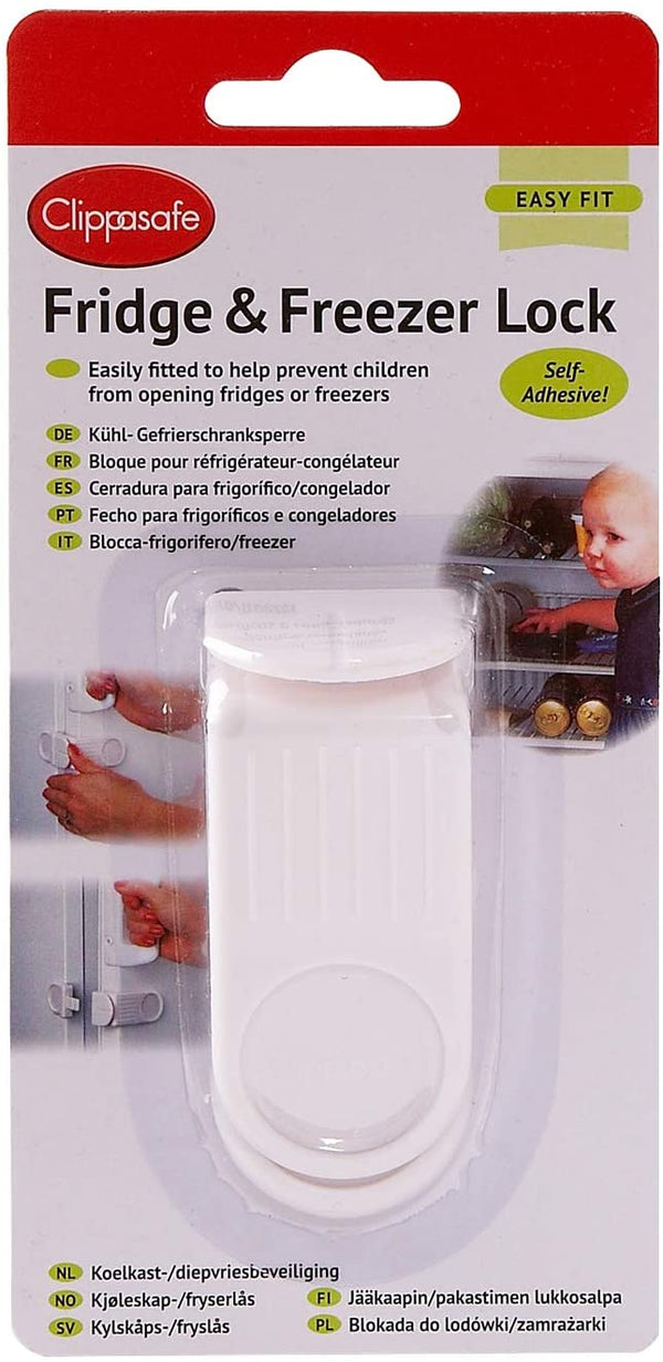Clippasafe Fridge & Freezer Lock Adhesive Press-Release Child Safety Lock