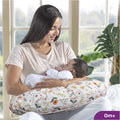 Moon Portable Nursing Breastfeeding Support Pillow, Removable Zippered Cotton Blend Cover, Flower Pattern, 1 Piece