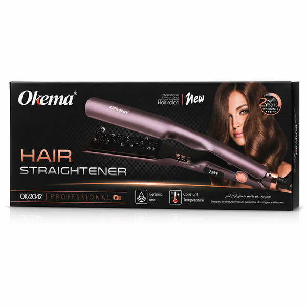 Okema Hair Straightener Ceramic Plates Model OK2042