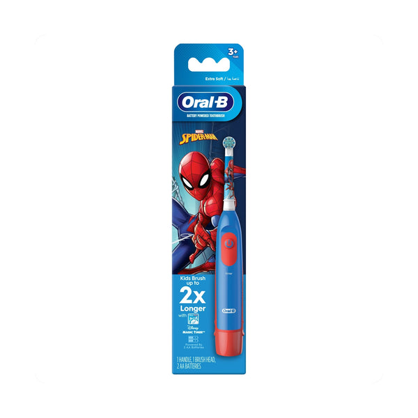Oral-B Kids Electric Toothbrush Spider-Man Battery-Powered 3+ with Replaceable Brush Head