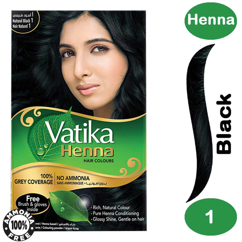 Dabur Vatika Henna Hair Colour Powder Black 60 g