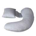 Moon Multiposition Pregnancy Pillow Organic Cotton Grey