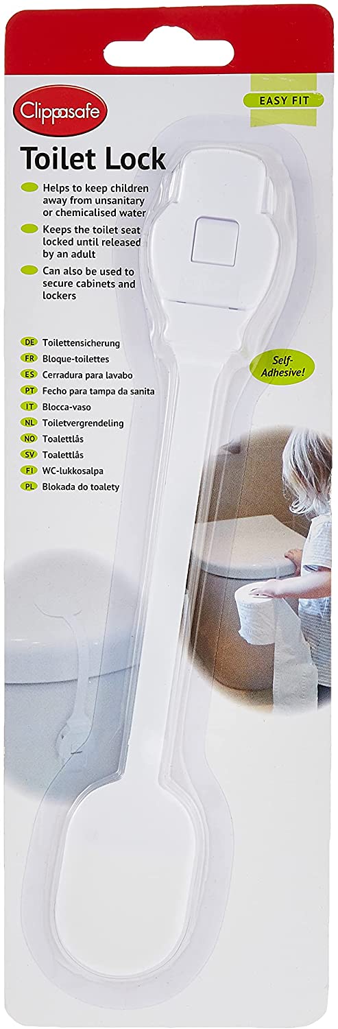 Clippasafe Toilet Lock Self-Adhesive Double-Press Release