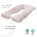 Moon Full Body Pregnancy Pillow U-Shaped Cotton Pink
