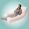 Moon Full Body Pregnancy Pillow U-Shaped Cotton Pink