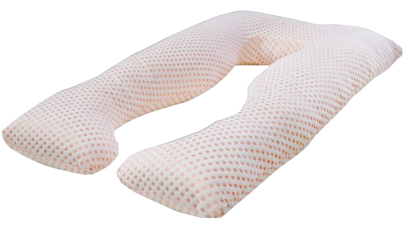 Moon Full Body Pregnancy Pillow U-Shaped Cotton Pink
