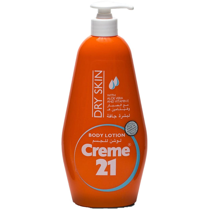 Creme 21 Dry Skin Lotion Body Milk with Aloe Vera and Vitamin E, 600 ml