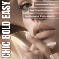Sally Hansen Salon Effects Press-On Nails A La Mode IV Short Square French Tip 30 Nails