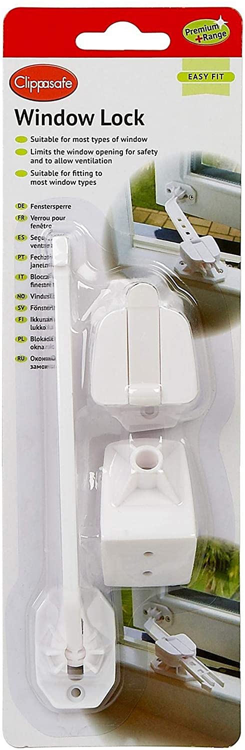 Clippasafe Window Lock Premium+ Child Safety Lock with Ventilation Control
