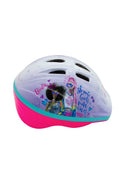 Spartan Barbie Kids Bicycle Helmet, Pink and White, Adjustable Fit, 50-52 cm