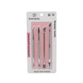 4-Piece Stainless Steel Cuticle Care Tool Set, Double-Headed Nail Cleaning Kit