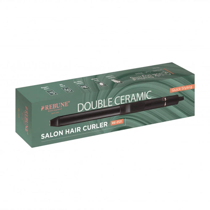 Rebune Professional Curling Iron RE-2121 Double Ceramic 7 Temperature Levels