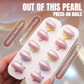 Sally Hansen Salon Effects Press-On Nails Oval Shimmery Champagne Out of This Pearl 30 Nails