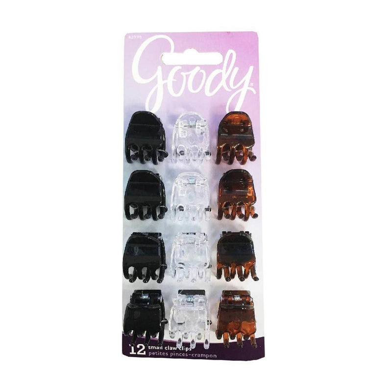 Goody Claw Clips Small Hair Clips Strong Grip Assorted Colors 12 Count GD82775