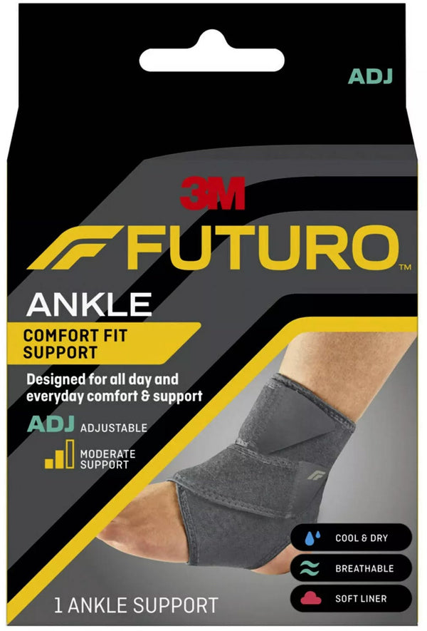 FUTURO Comfort Fit Ankle Support Adjustable Compression Neoprene Brace