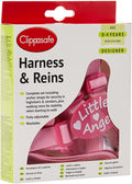 Clippasafe Little Angel Baby Walking Harness and Reins, Pink, Adjustable