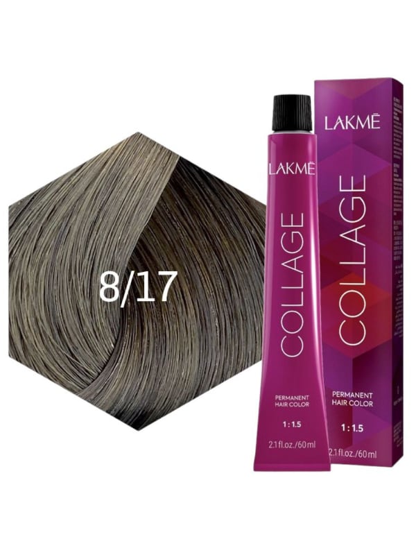 Lakme - Lakme Collage Permanent Hair Colour 8/17 Light Ash Blonde