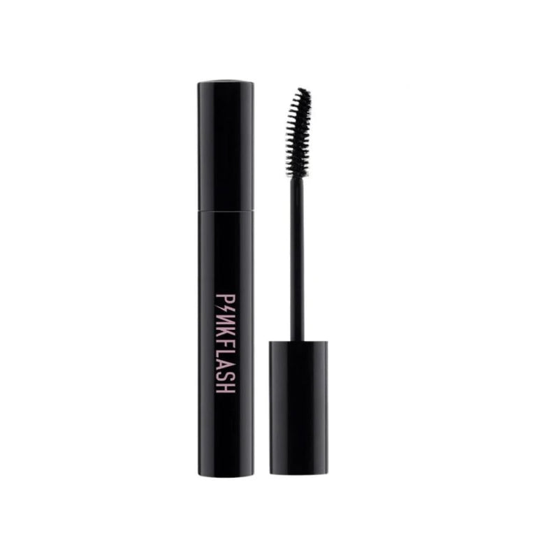 Pink Flash Black Oil-Resistant Lengthening Mascara, Enhanced Volume, Deep Black
