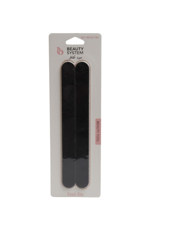 Beauty System Nail File, Ergonomic Nail Care Tool, 2 Pieces