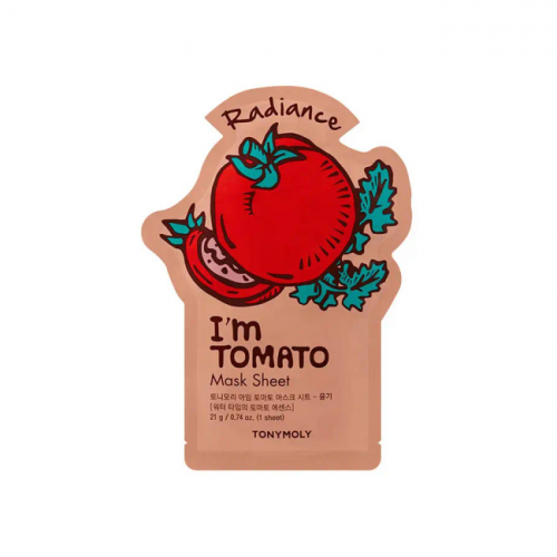 TONYMOLY Tomato Sheet Face Mask, Triple-Layer Cotton, 21 g, Made in Korea