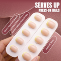 Sally Hansen Salon Effects Press-On Nails 421 Serves Up Short Squoval Yellow French Tips 30 Nails