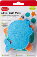 Clippasafe Mini Anti-Slip Bath Mats, Suction Cup Fixing, Multicolor Sea Creatures, 6 Pack