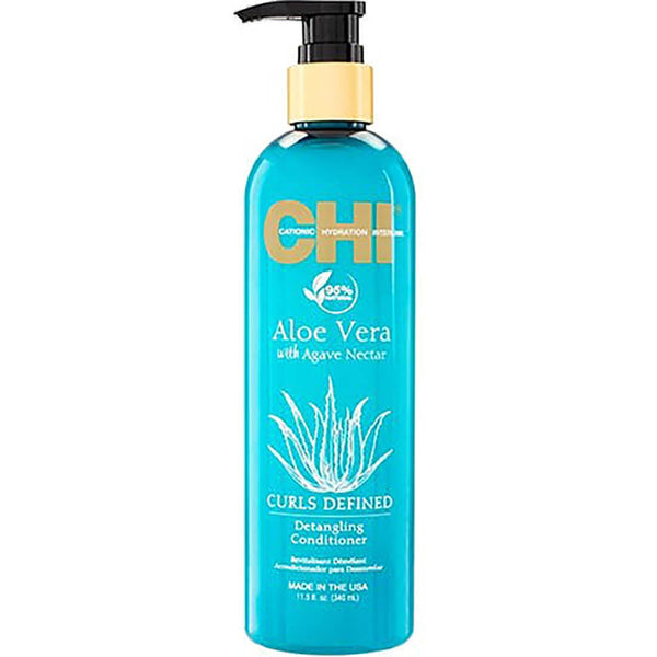 CHI Aloe Vera Curls Defined Detangling Conditioner, Silicone-Free, 340ml