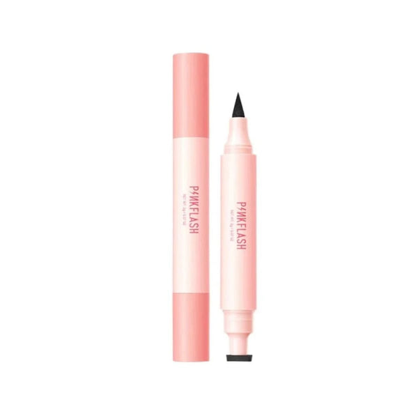 Pink Flash 2-in-1 Waterproof Liquid Eyeliner Black