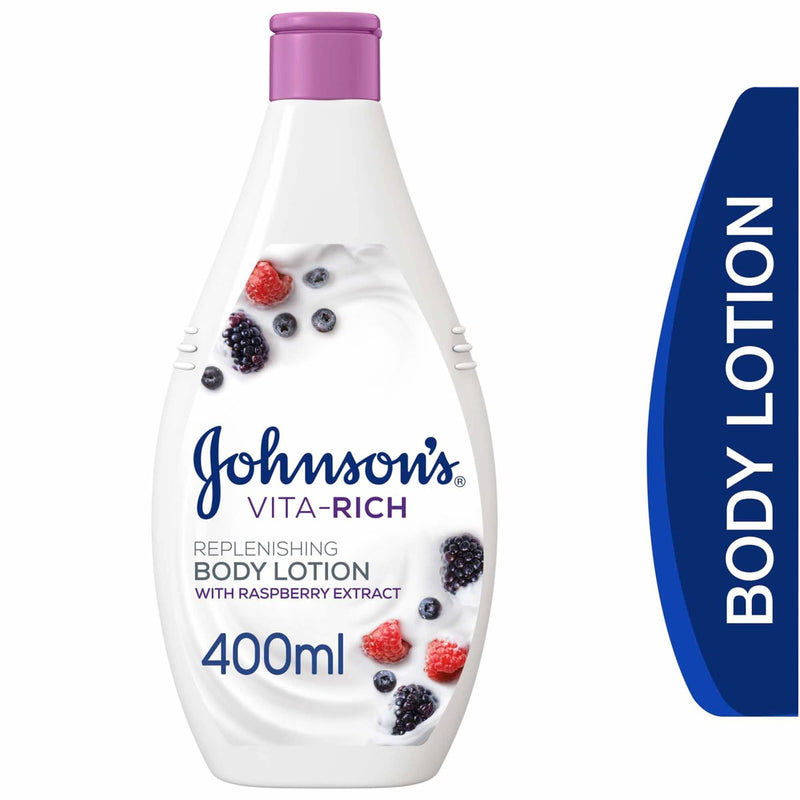 Johnson & Johnson Vita-Rich Replenishing Body Lotion with Raspberry Extract and Shea Butter