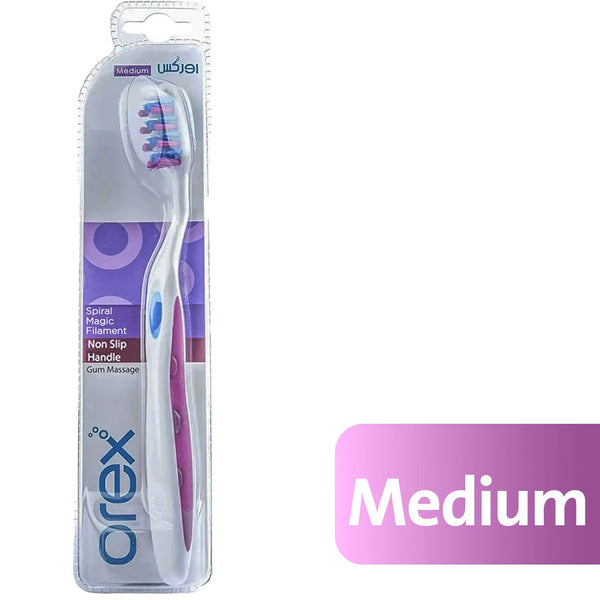Orex Spiral Magic Toothbrush Medium Spiral Bristles Gum Massager 1 Pc