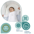 Moon Organic Universal Bassinet Wedge Pillow, White Half Moon, 13-Degree Incline